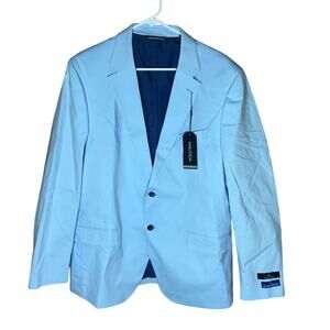 Nautica Men's Modern-Fit Seasonal Cotton Stretch Suit - Sky Blue 44R/38W